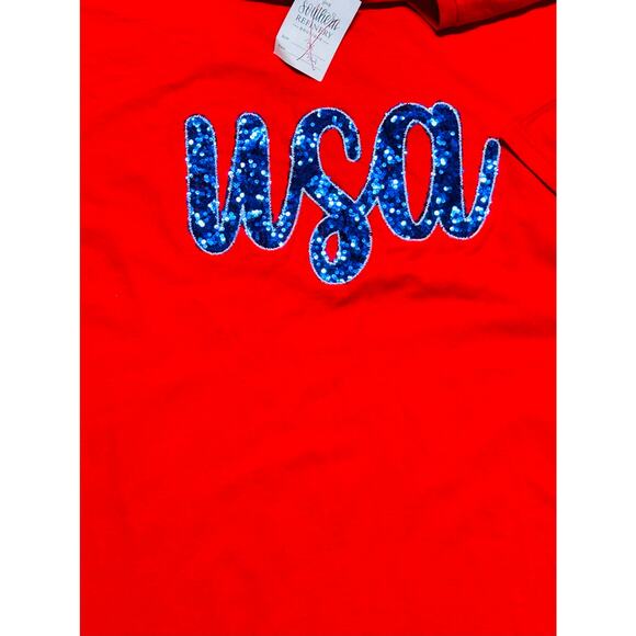 Shop Southern Belle Plus Size 3X Red USA T-Shirt Patriotic Graphic Women’s NWT - Picture 6 of 6